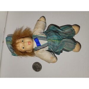 Vintage China Doll Little Boy Newsboy Cap Tongue sticking out‎